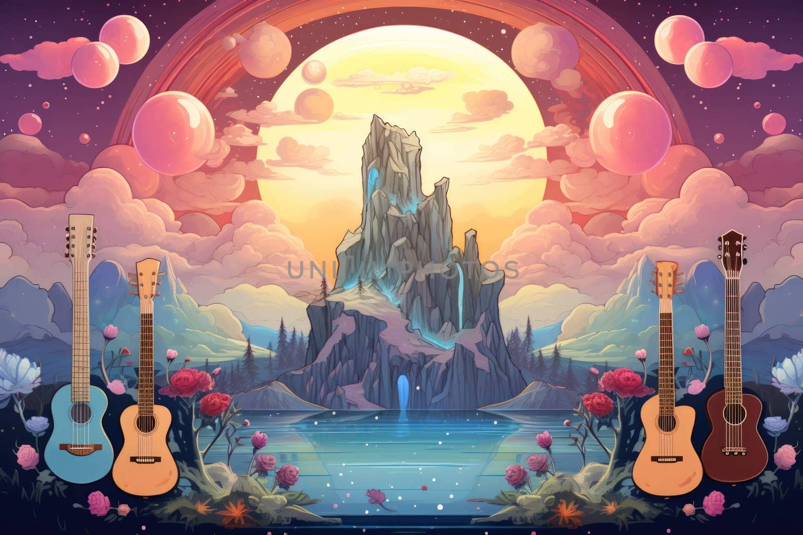 Deep within the realms of fantasy, harmonious singing stones lie, their mystical nature revealed when struck.