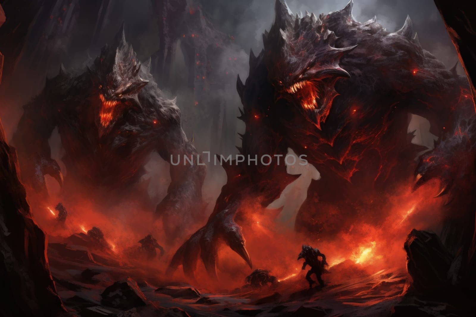 Witness the awe-inspiring power of the elemental realm with this captivating illustration by a professional visual artist.
