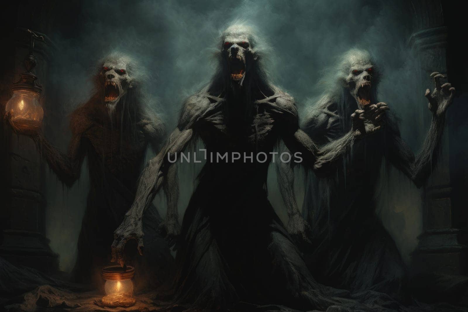 Venture into a mystical realm where fierce werewolves, under the enchanting light of the full moon, undergo their awe-inspiring transformation.