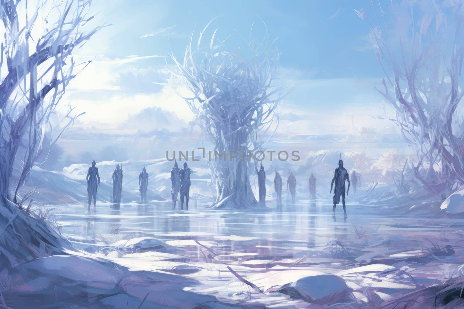 Immerse yourself in the enchanting world of fantasy and witness the elegance of the frost faeries.
