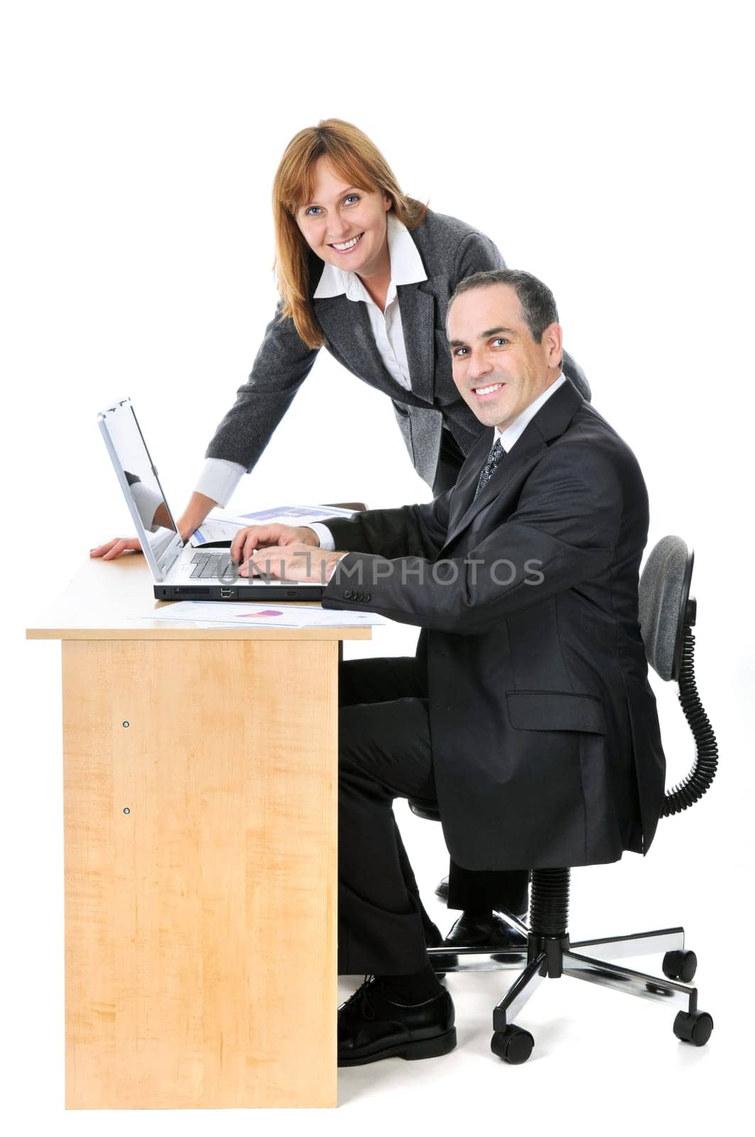 Business team on white background