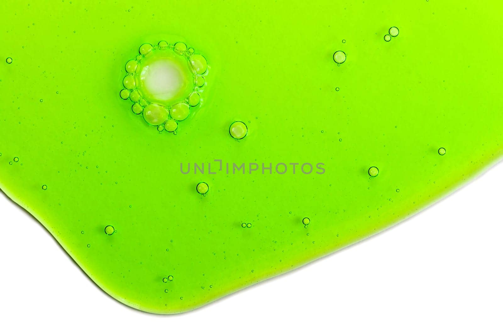 Abstract background with green liquid