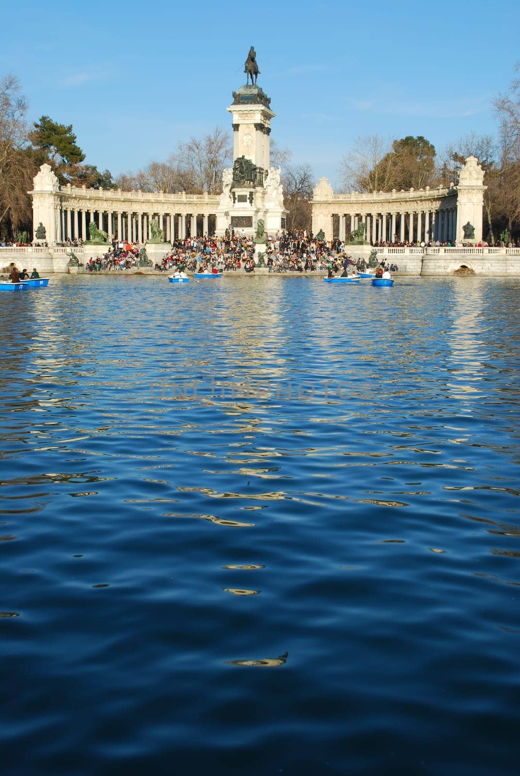 Retiro Park on Madrid, Spain
