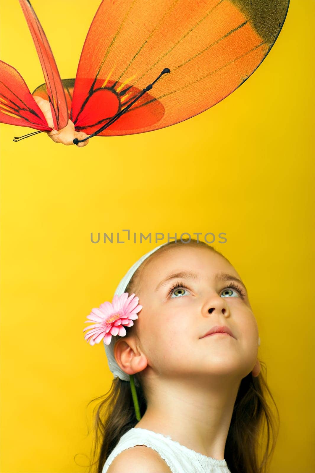 Girl with butterfly