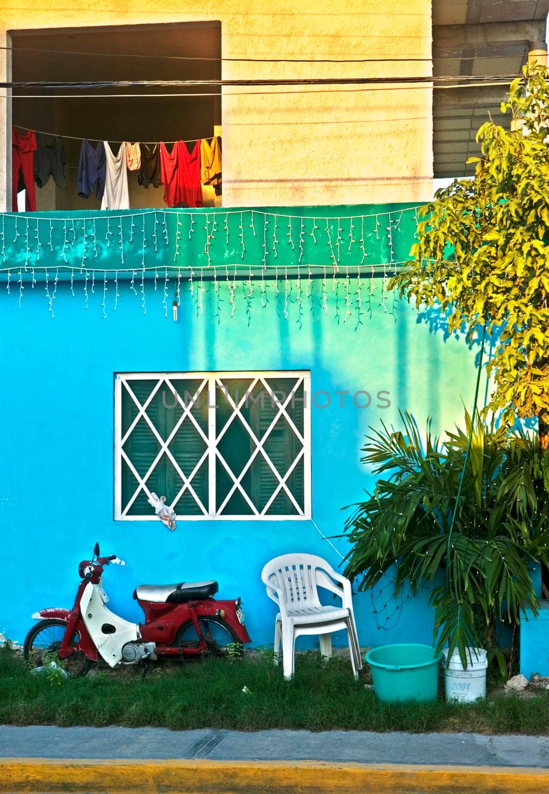 Two story home with Clothes line