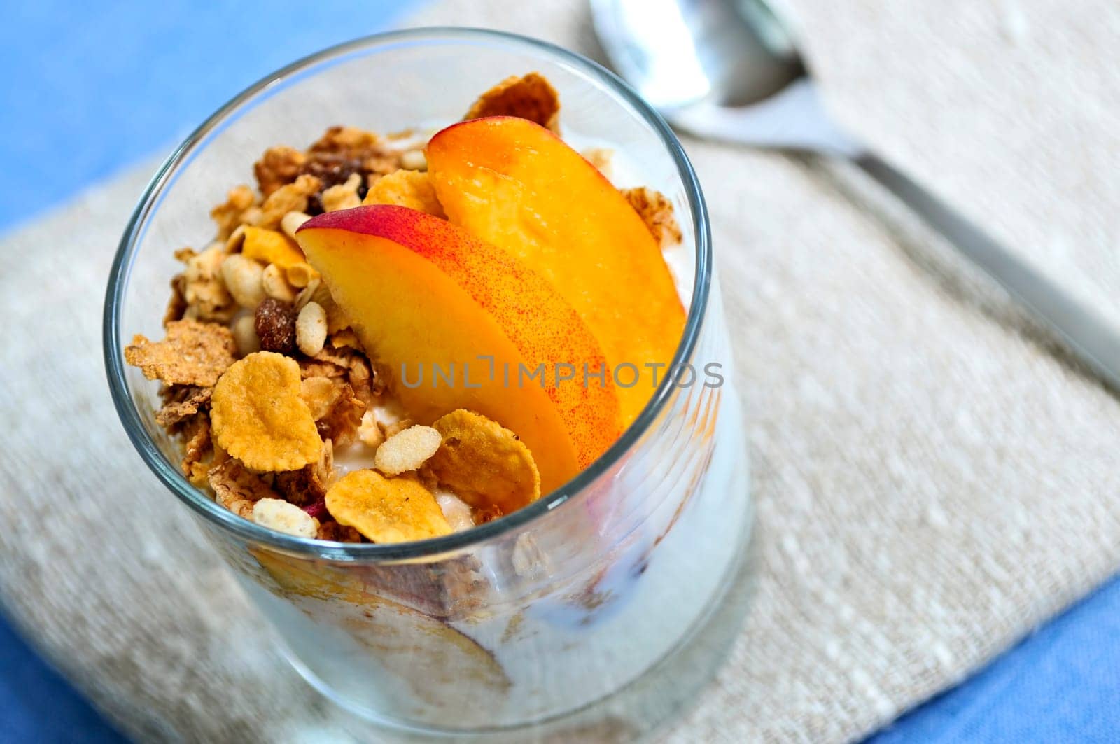 Serving of yogurt and granola