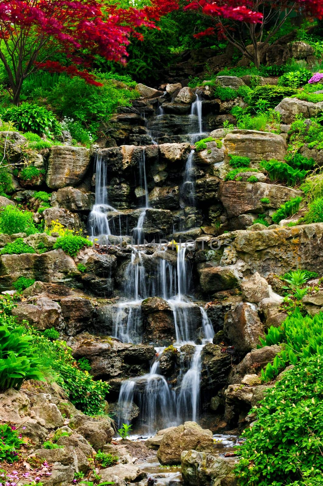 Cascading waterfall