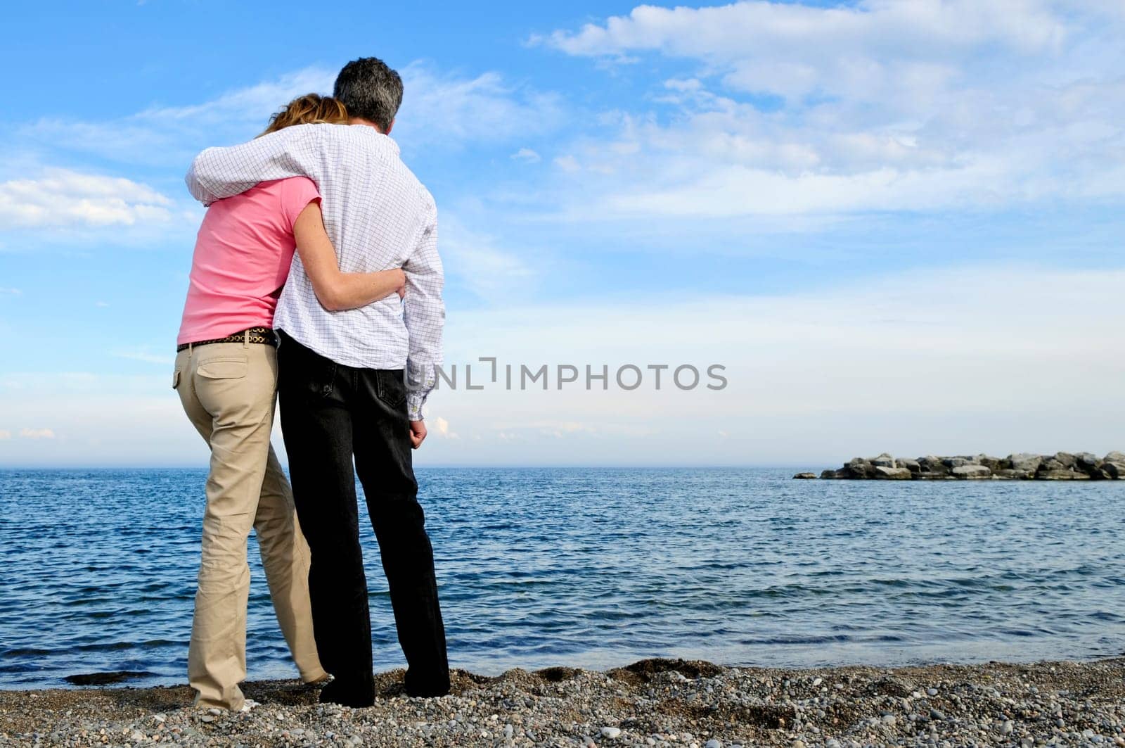 Mature romantic couple