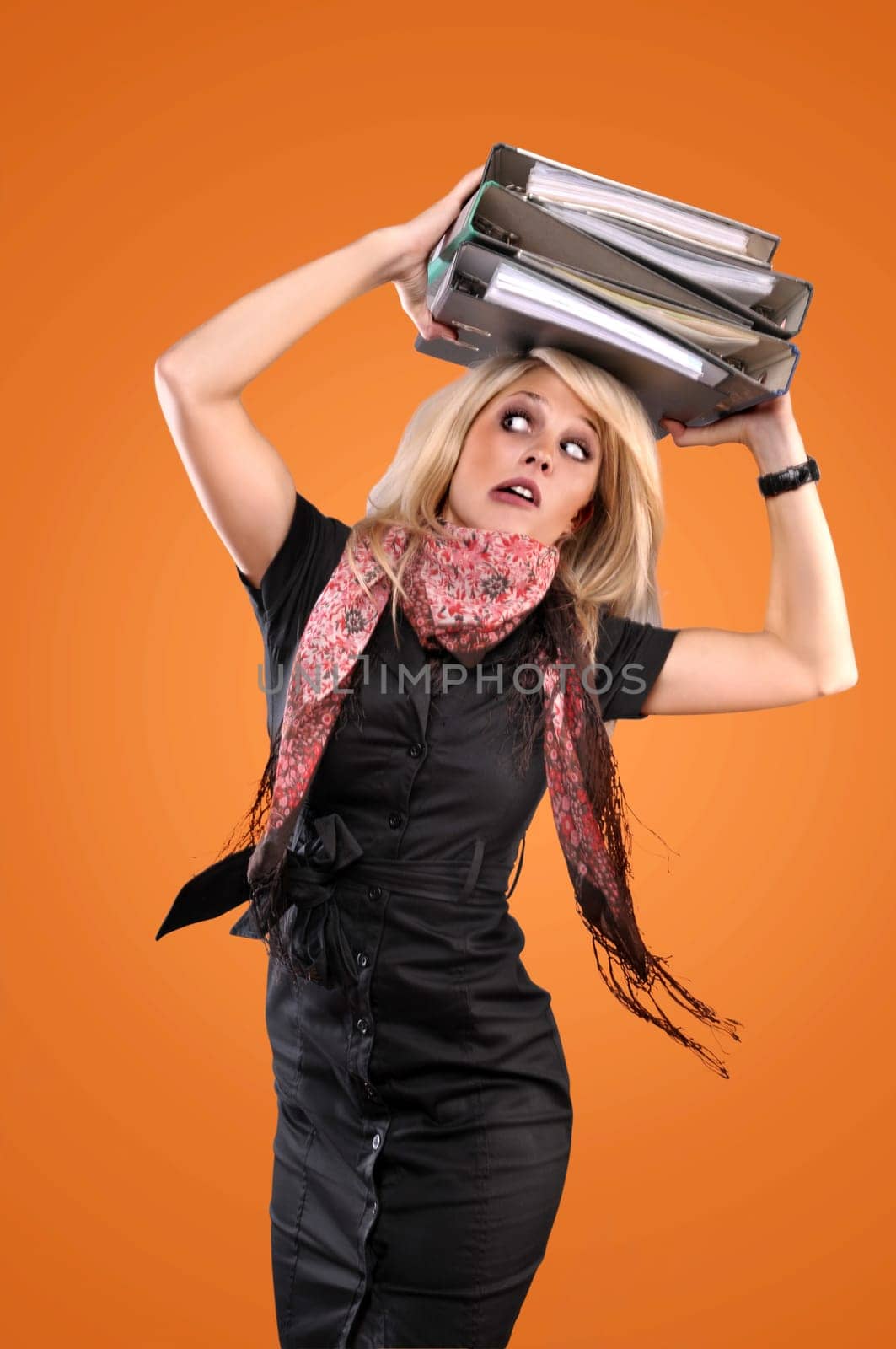 Woman with Office Files