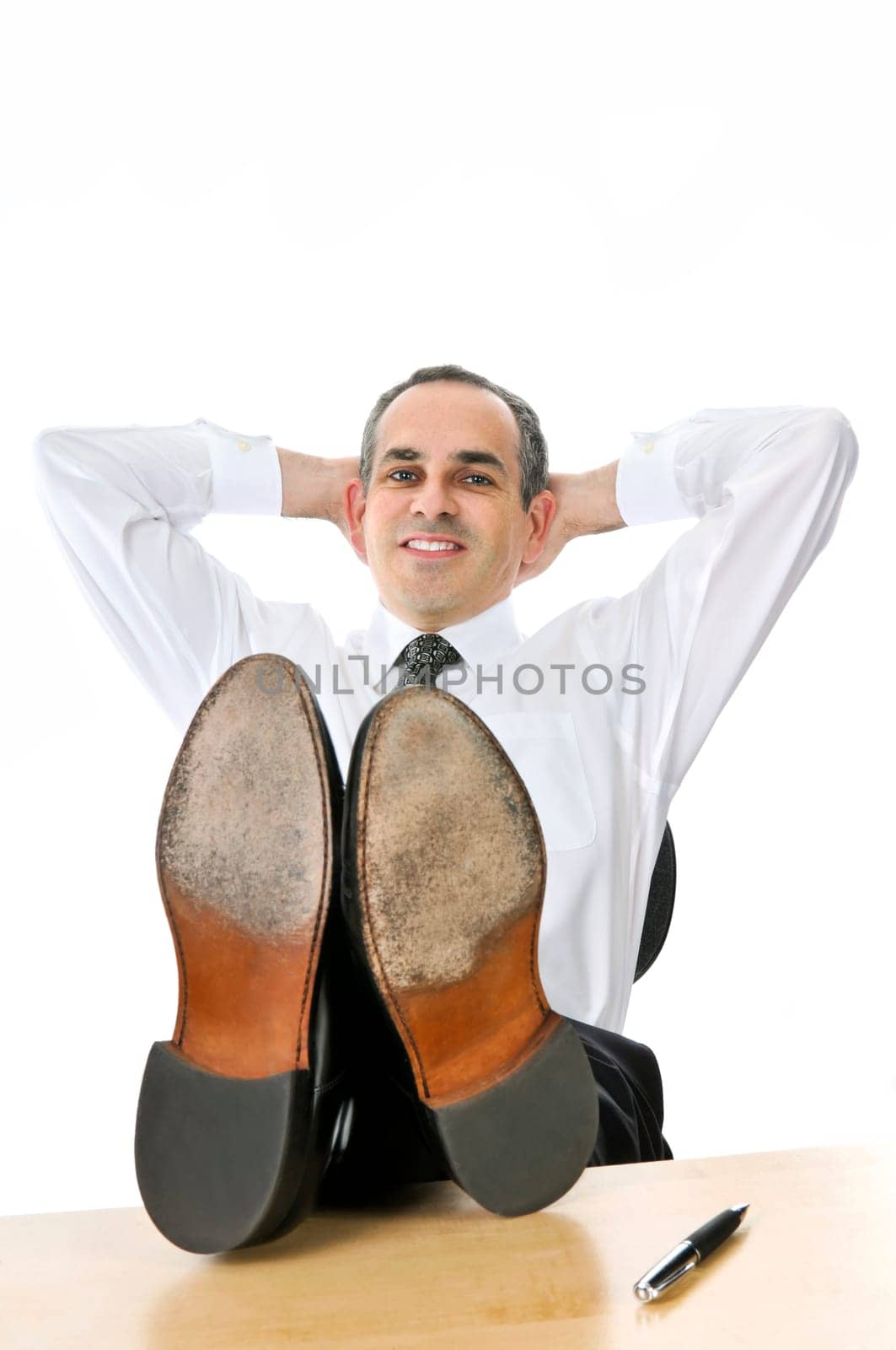Relaxing businessman