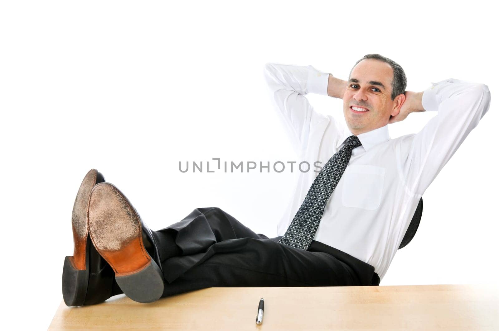 Relaxing businessman