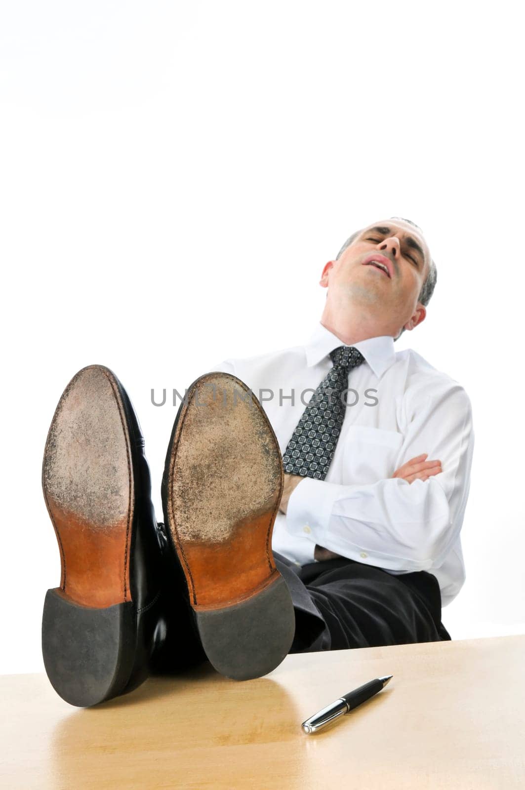 Sleeping businessman
