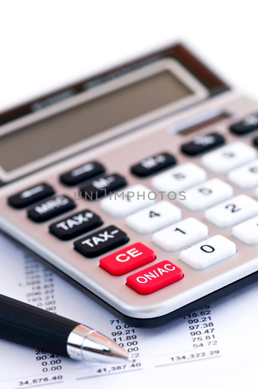 Tax calculator and pen