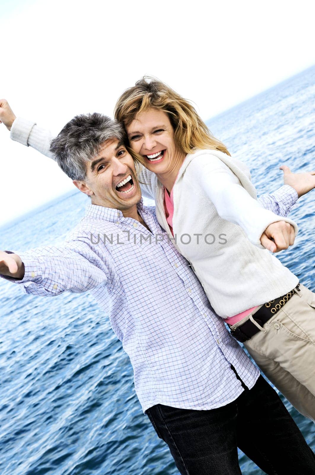 Carefree mature couple