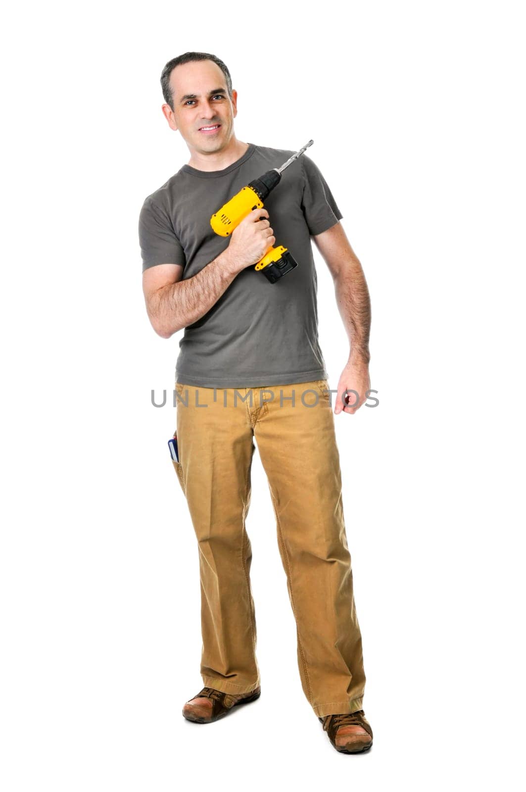 Handyman with a drill