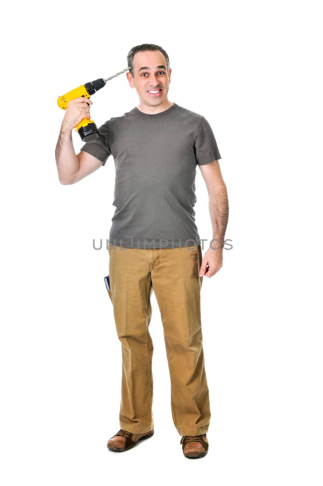 Handyman with a drill