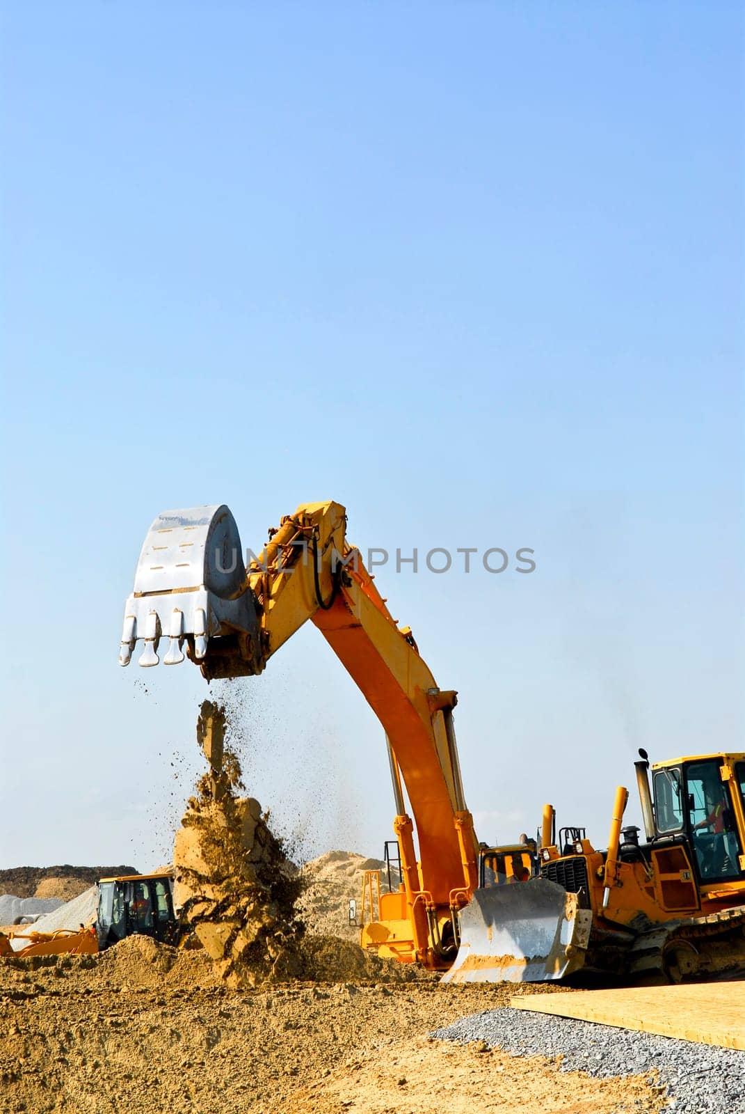 Construction site machines