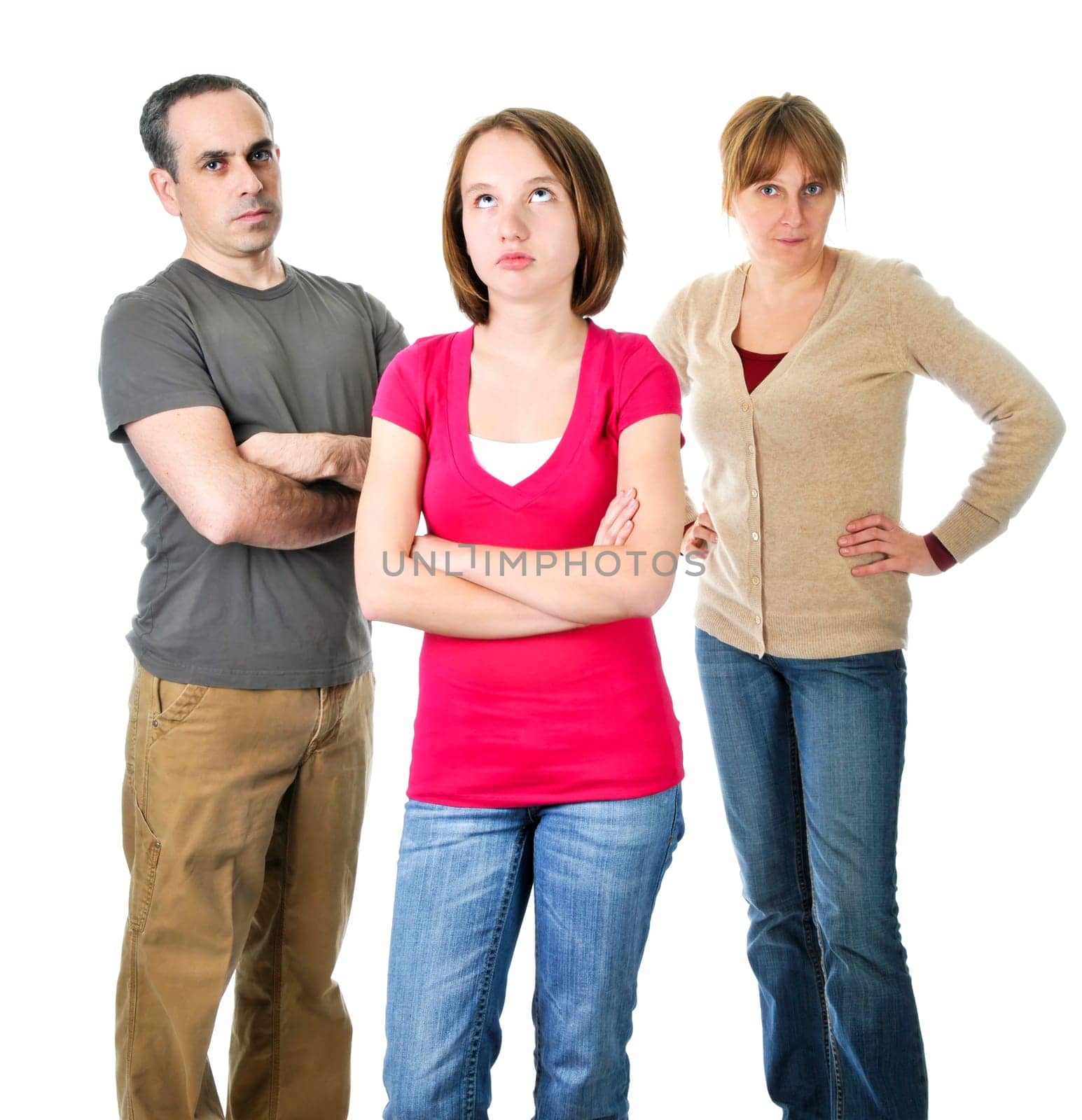 Teenage girl in trouble with parents
