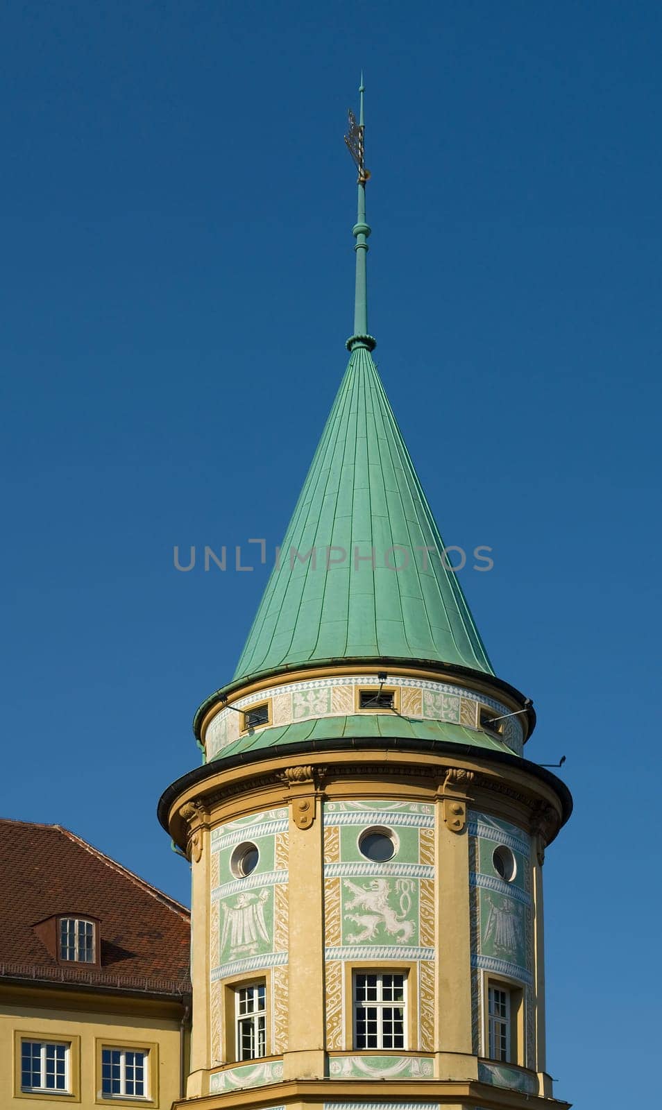 Historic tower of the Löwenbräukeller