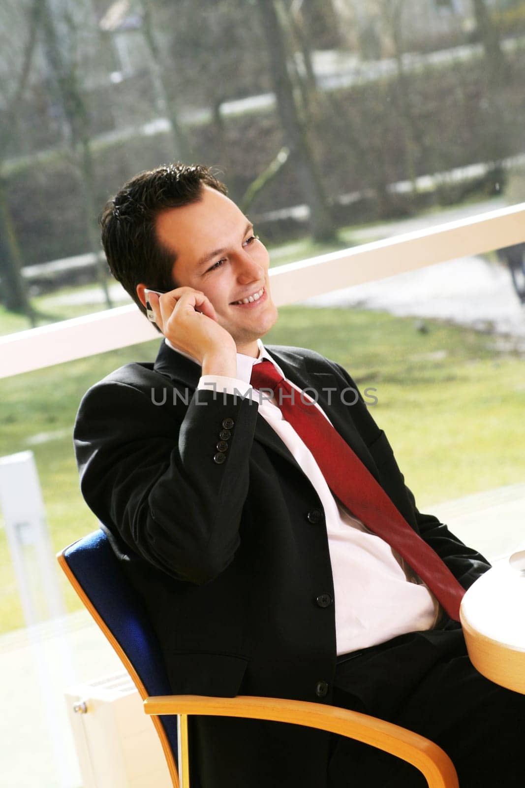 Businessman talking on the phone