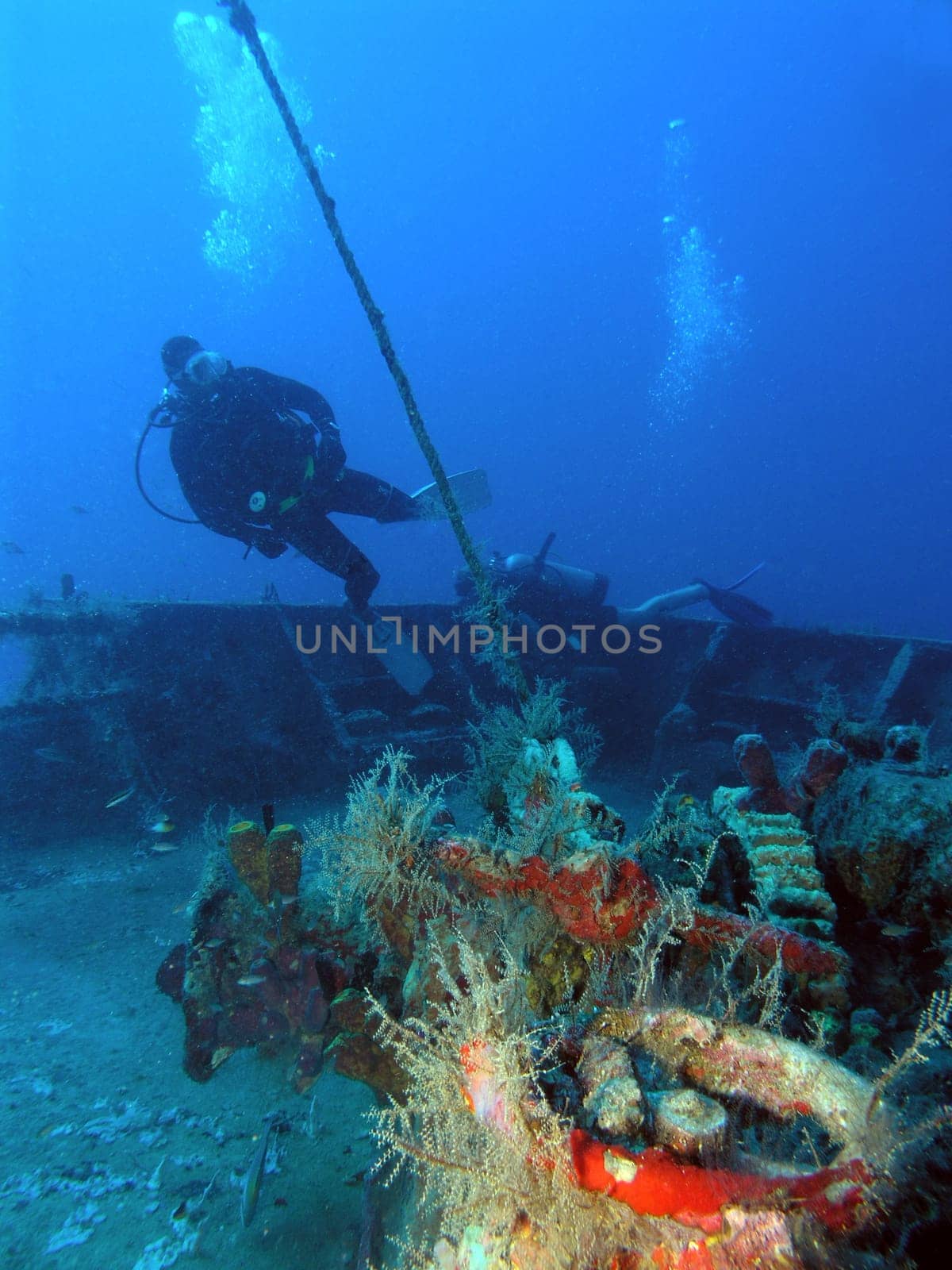 Diver at a wreck