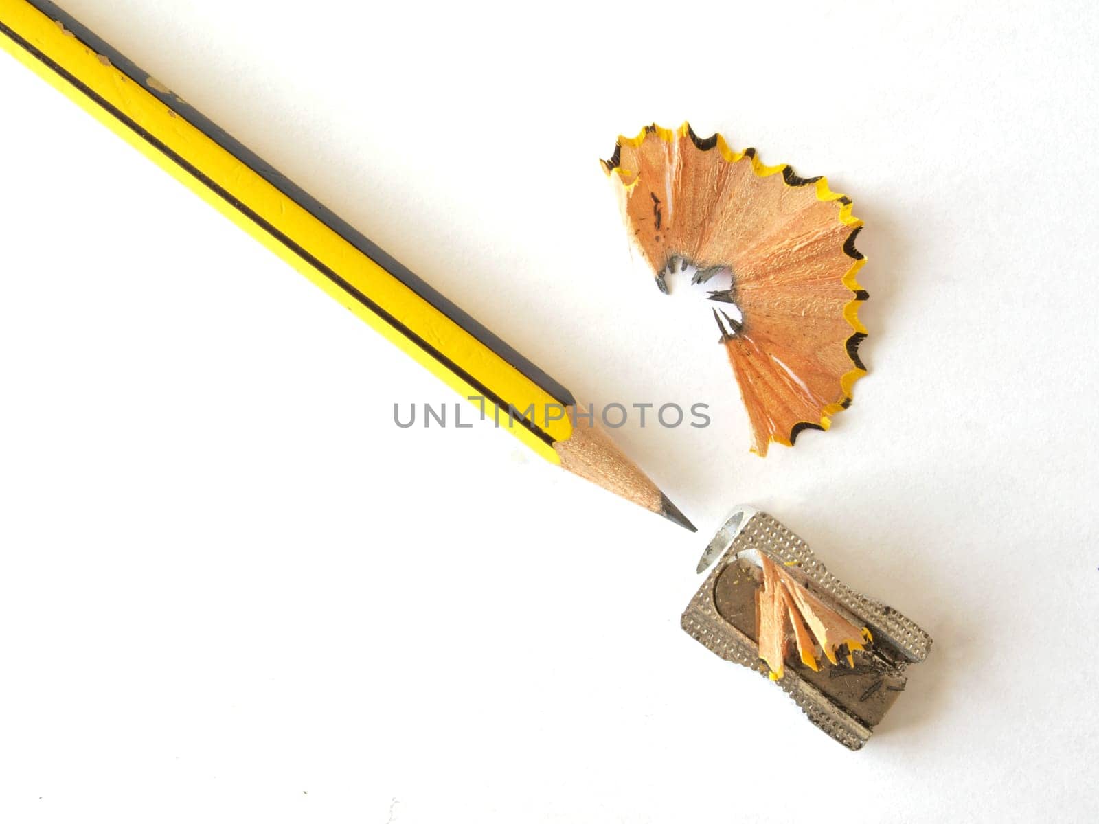 Pencil and a sharpener.