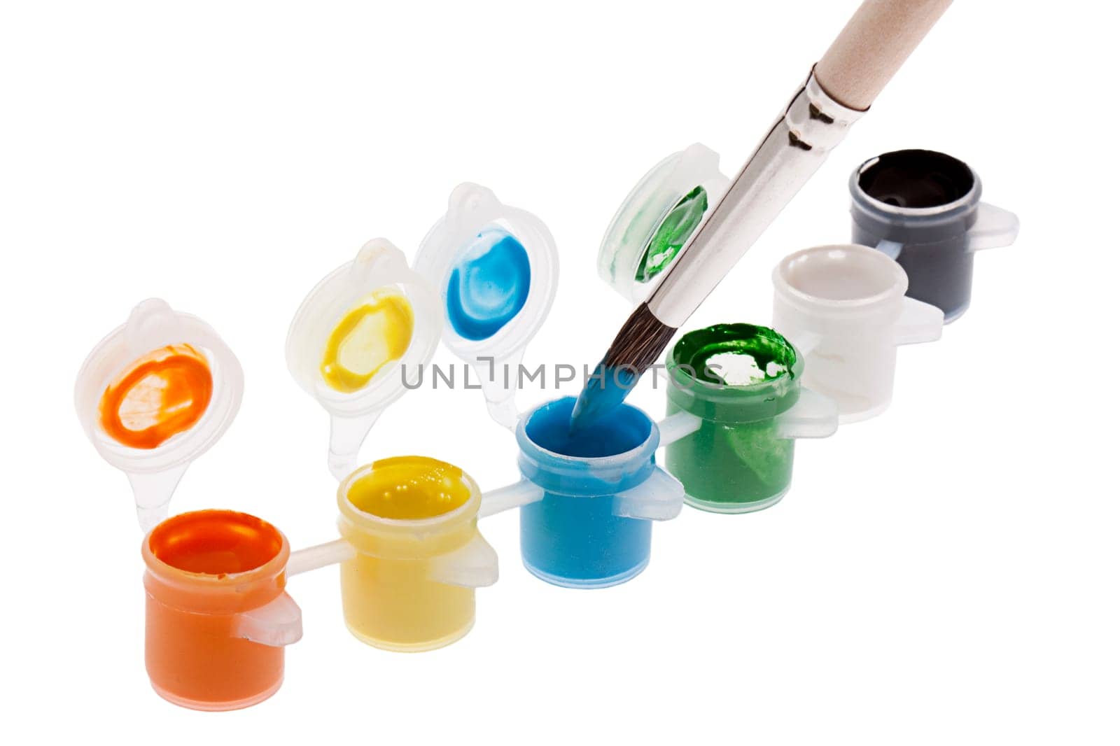 Paint pot with brush