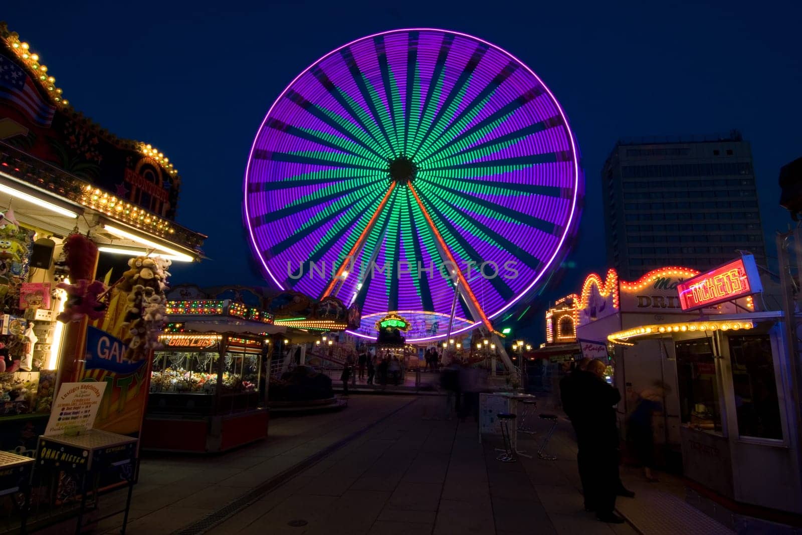 Ferris wheel at night