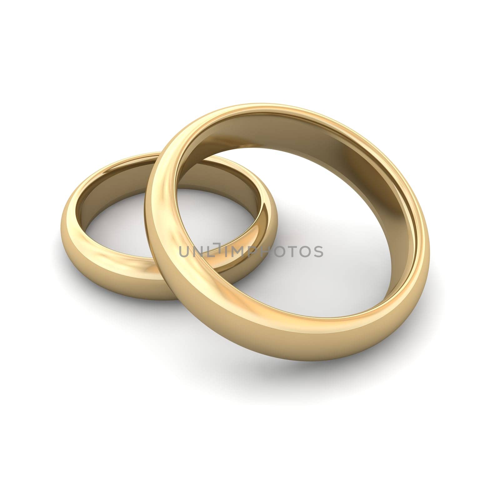 Golden wedding rings