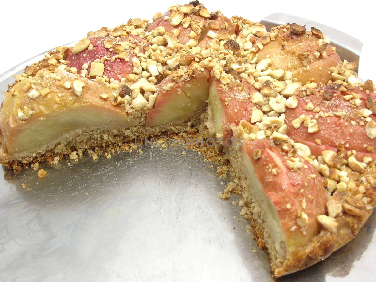 Sliced whole wheat apple pie