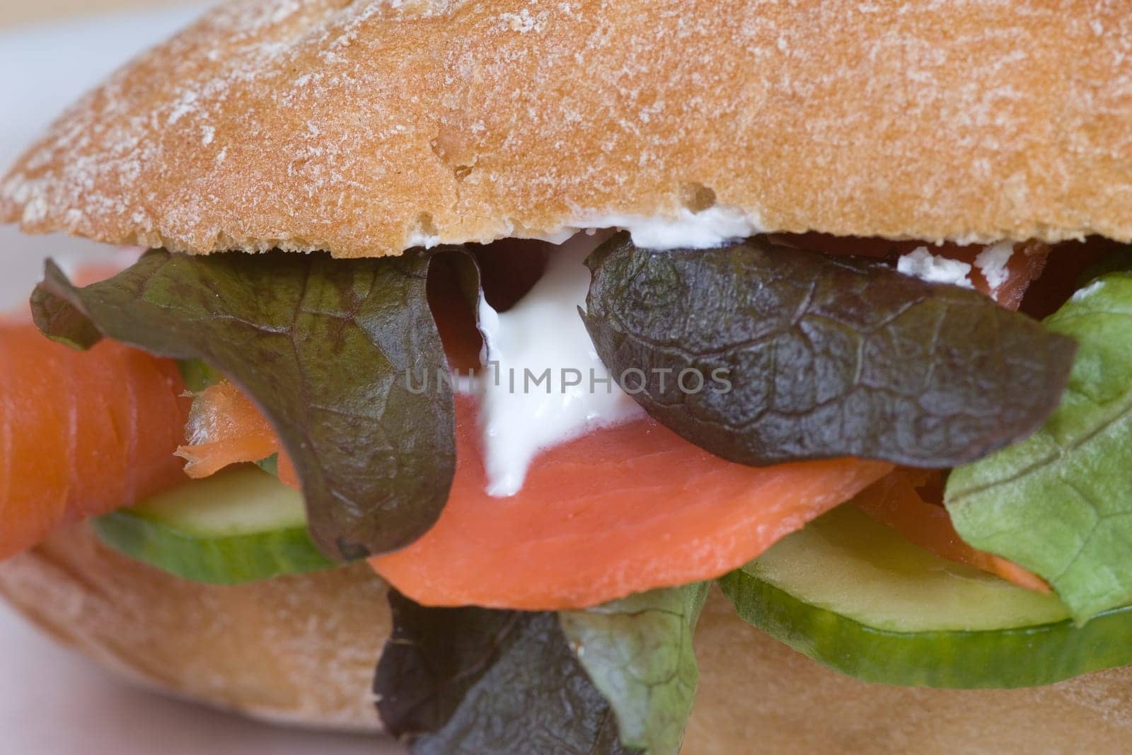 Salmon baguette
