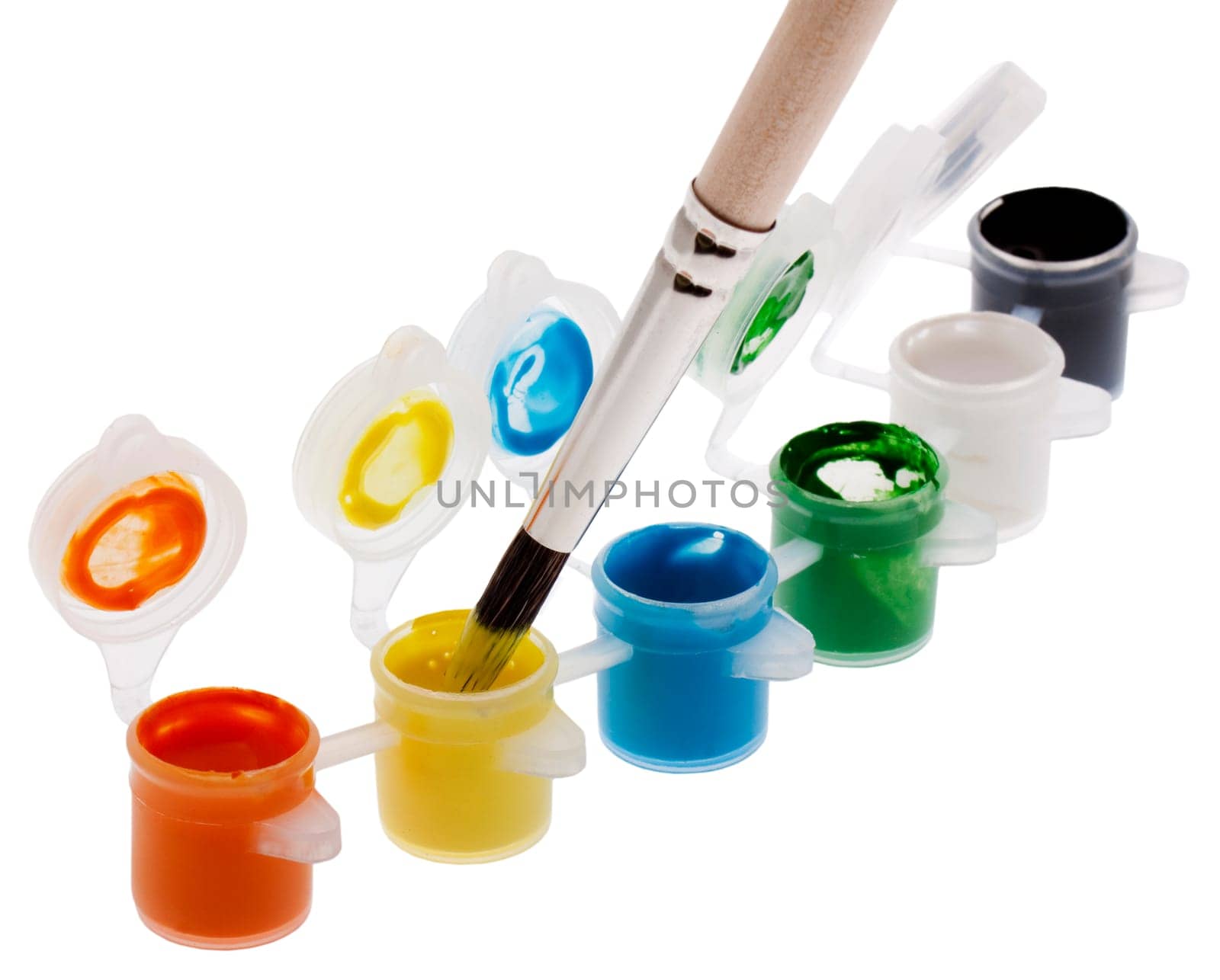 Paint pot with brush