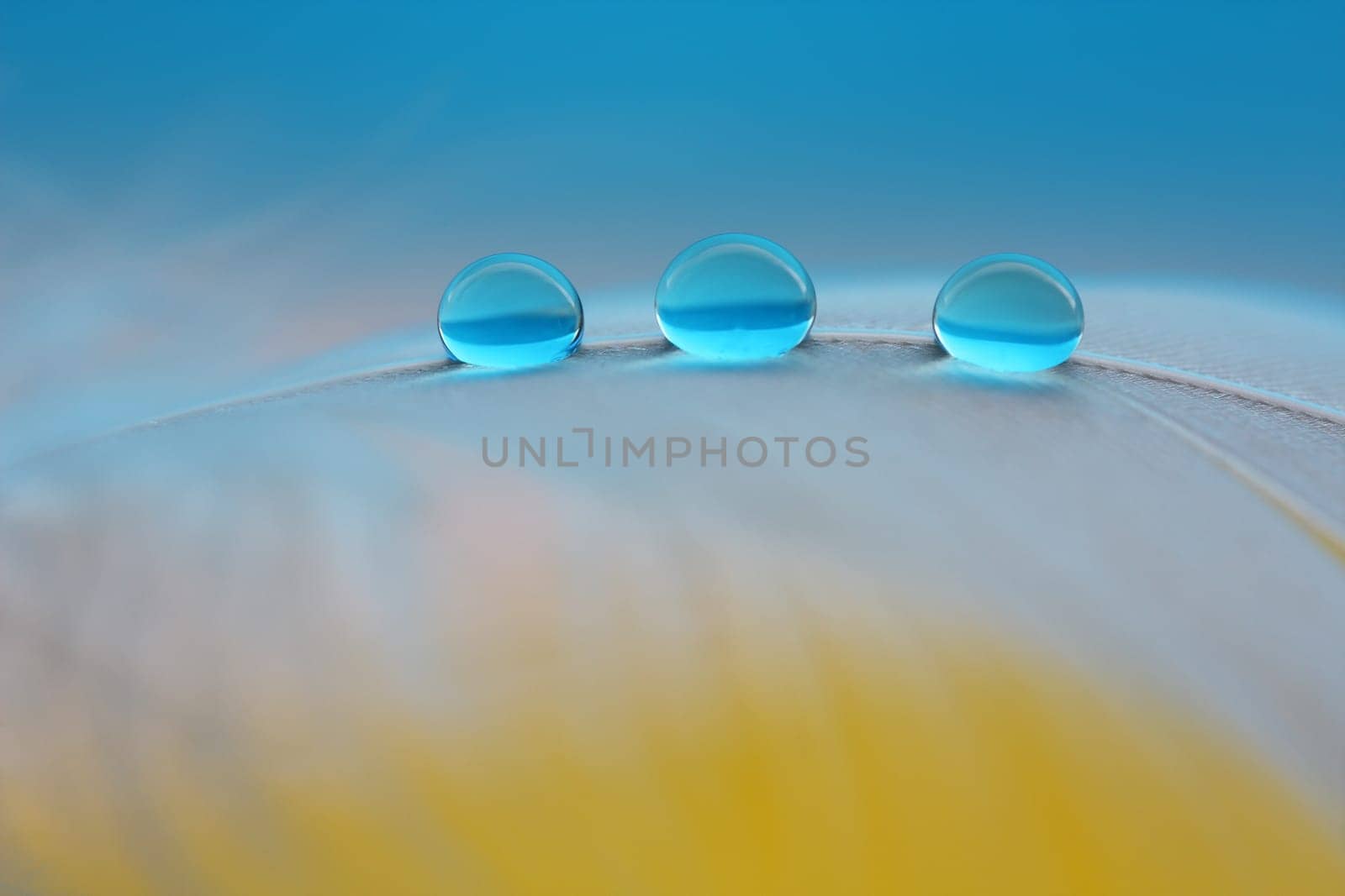 three blue drops