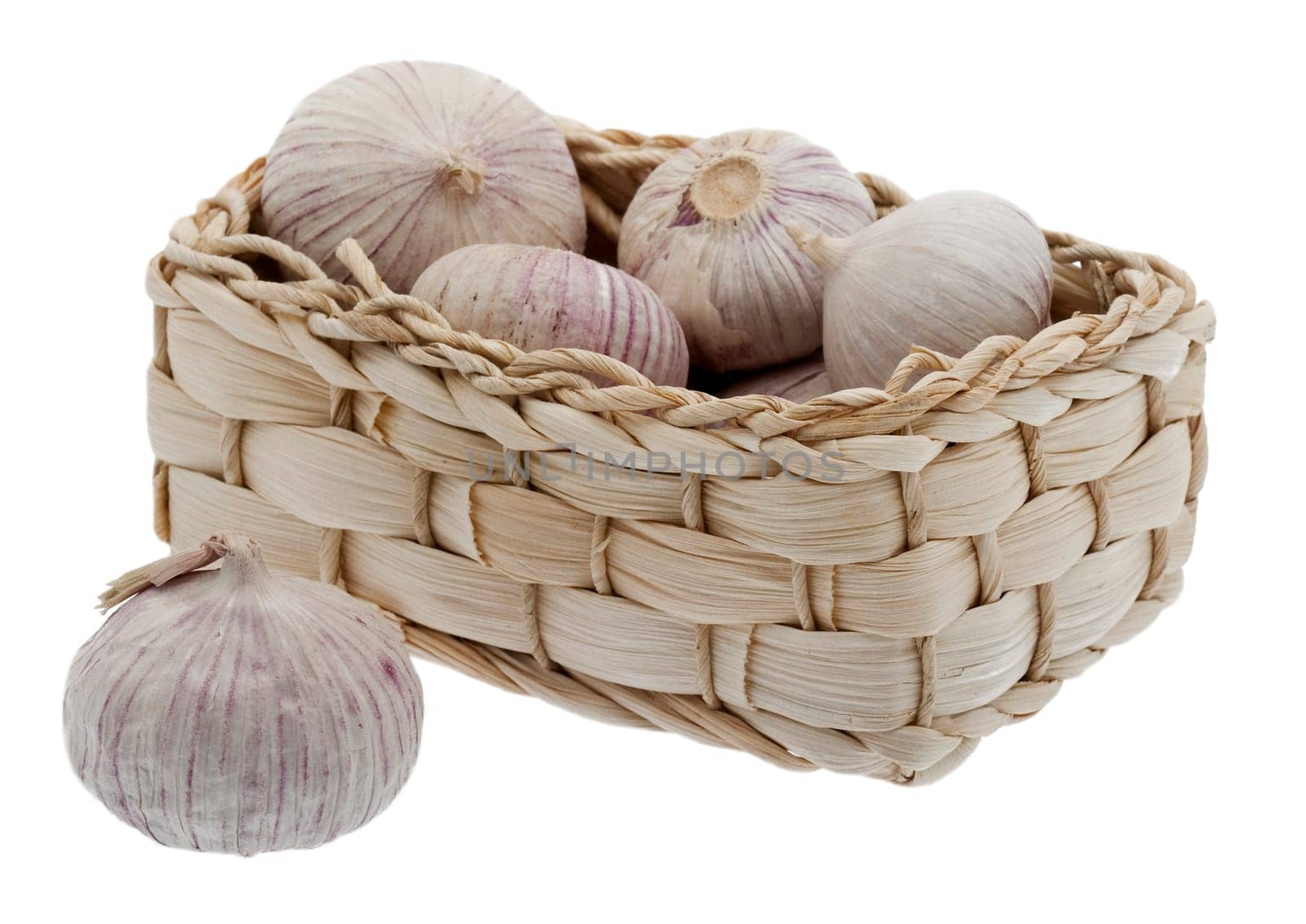 Garlic in small basket