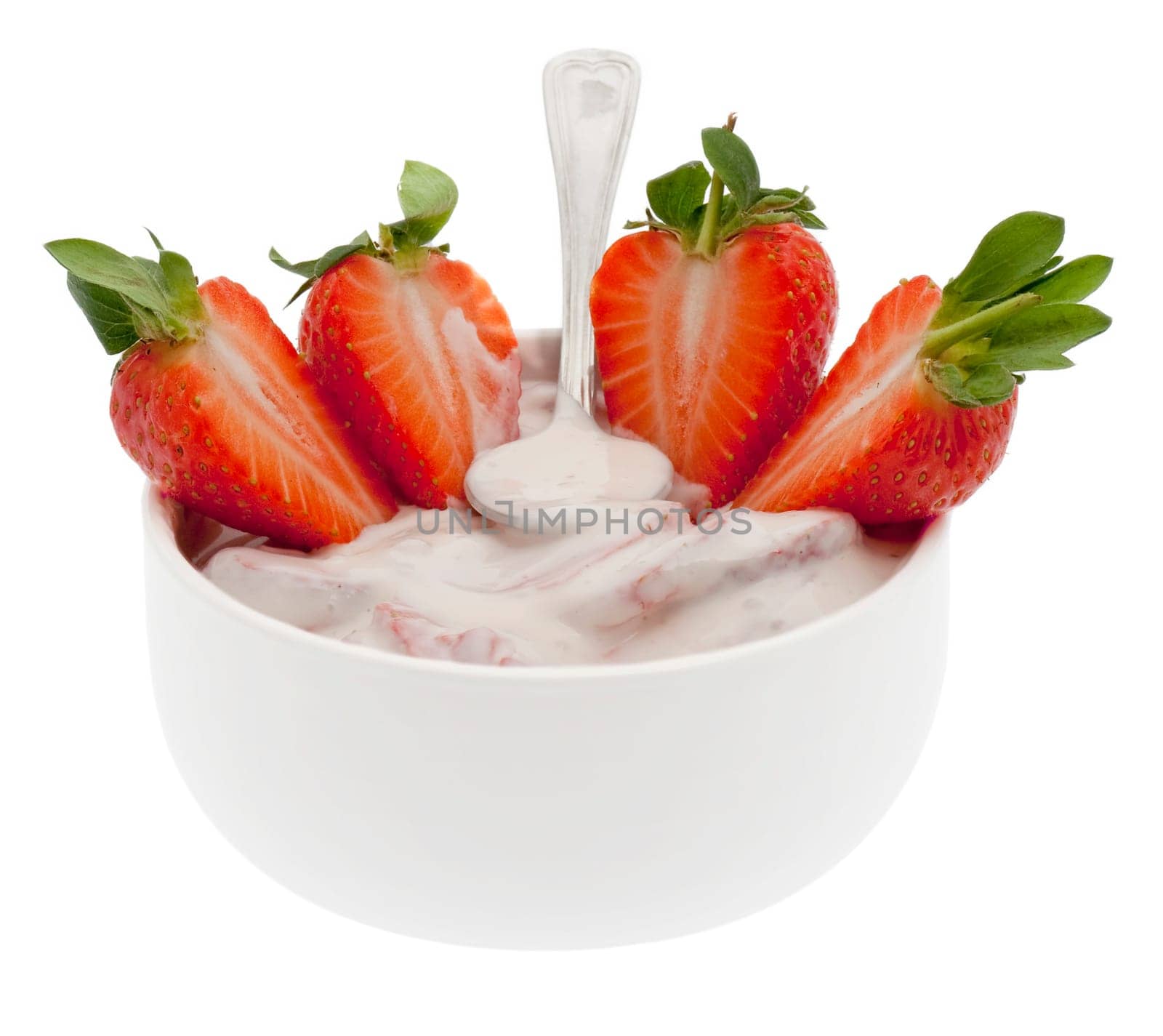 Yoghurt with strawberry