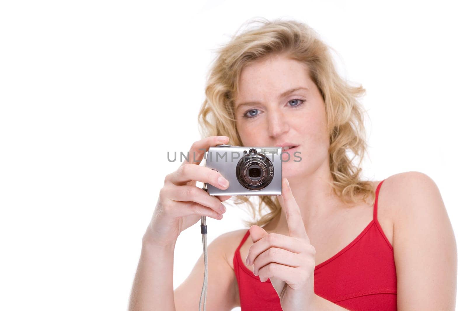 Young woman with camera