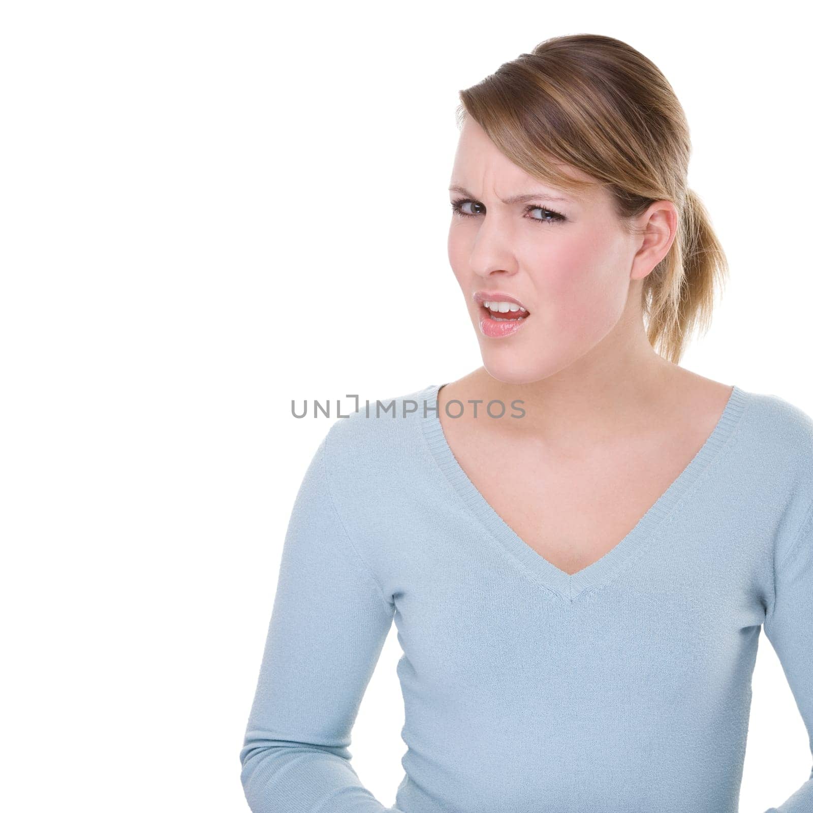 Inquiring young woman