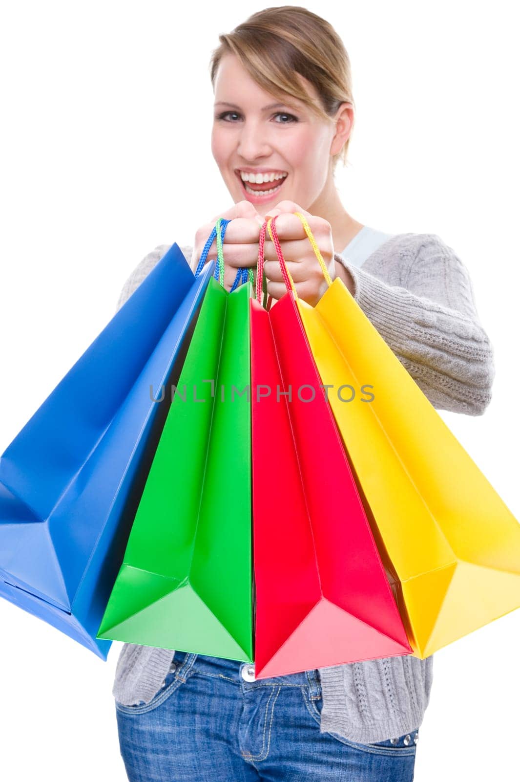 Young woman with shopping bags
