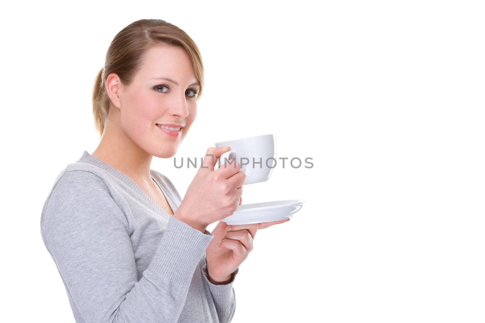 Young woman with a cup