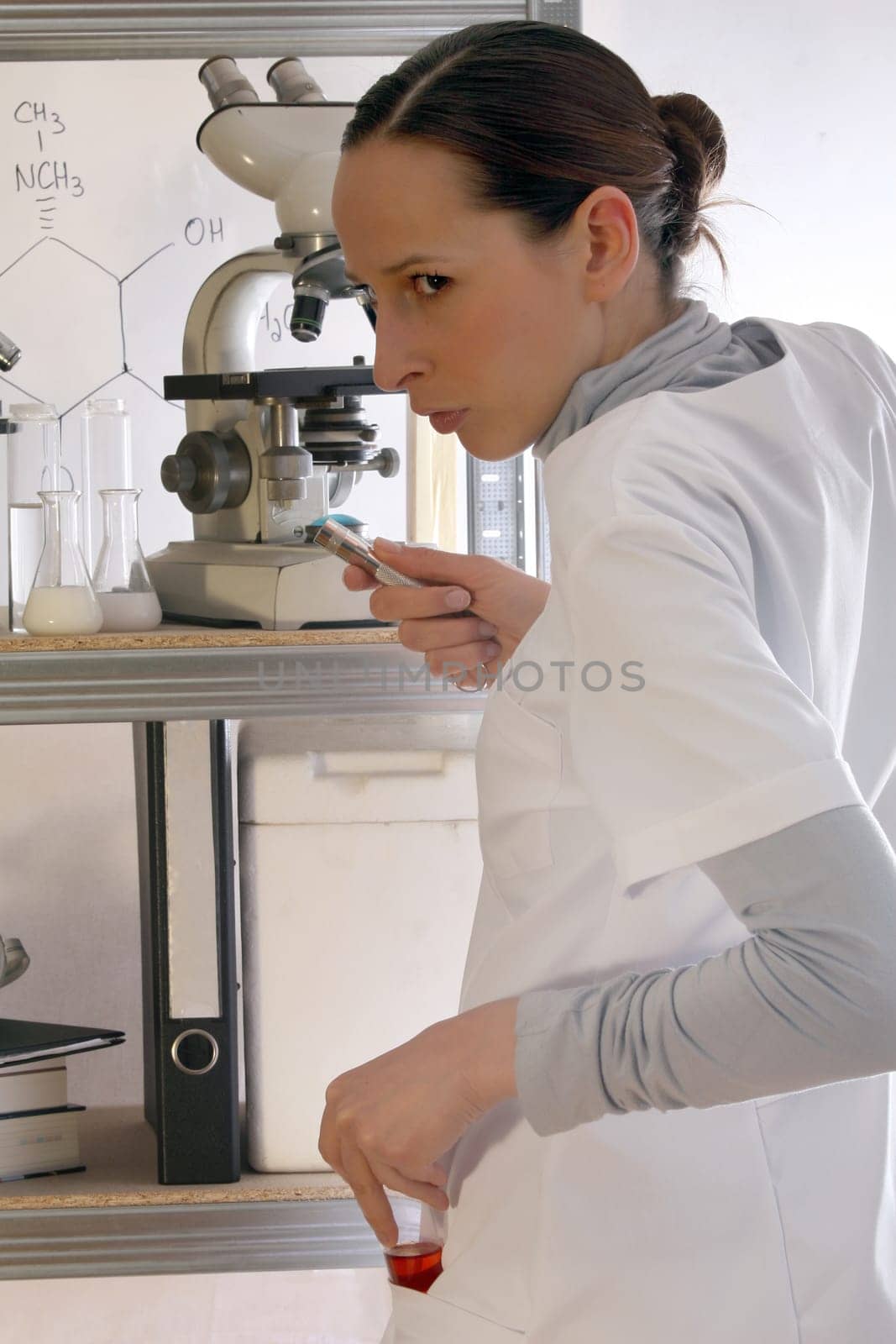 chemist steals flask