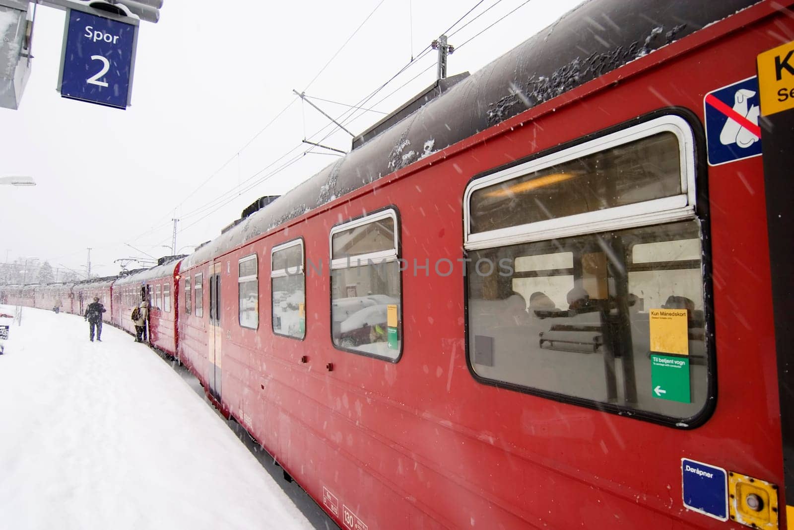 Winter Train Station