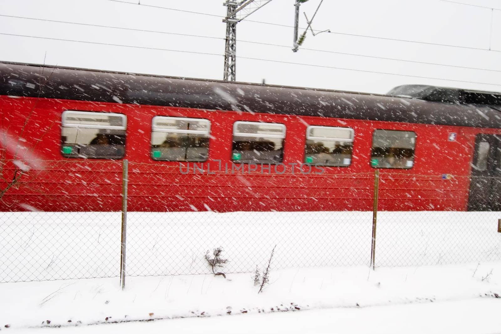 Winter Train Station