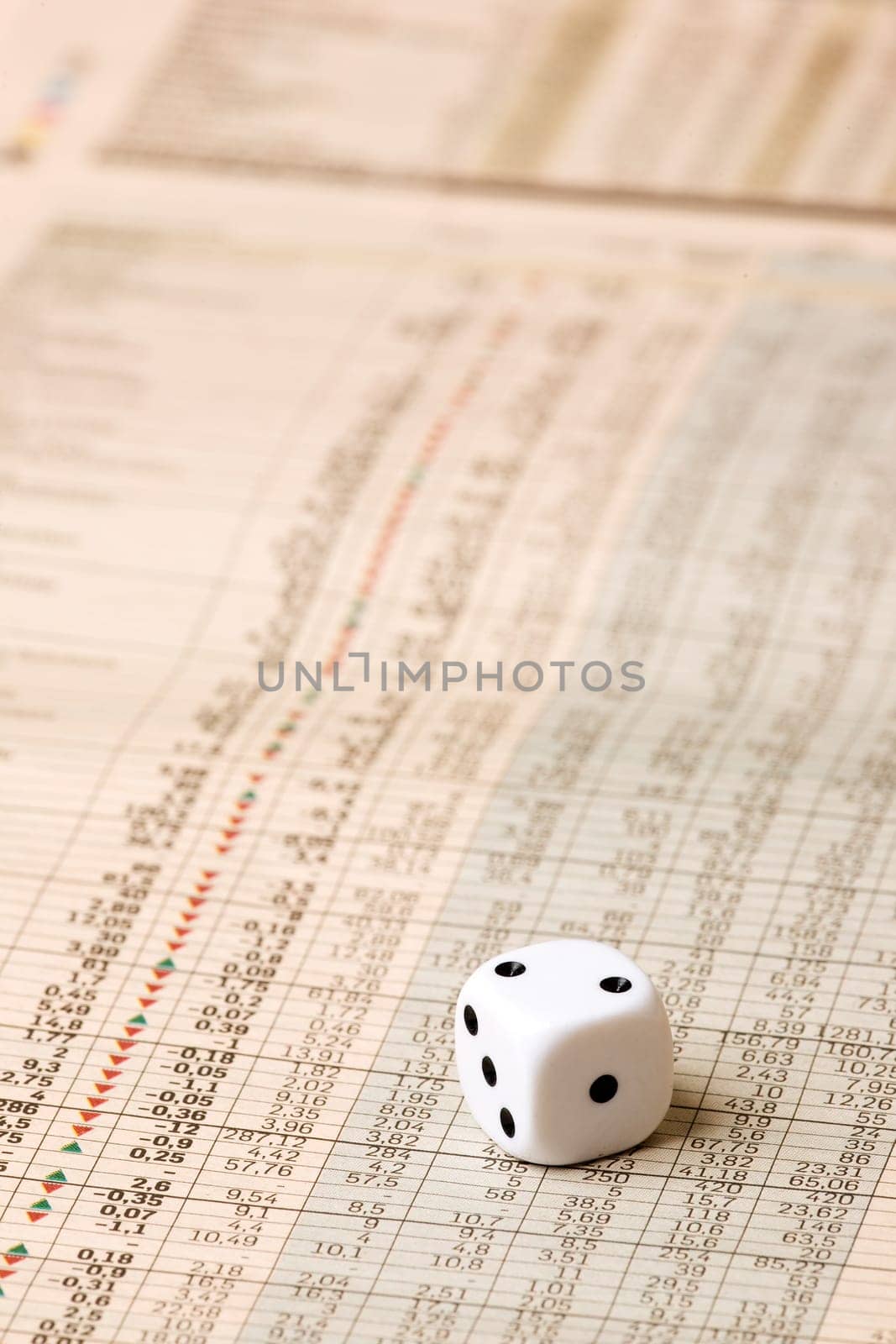 Dice and Stock Market Concept