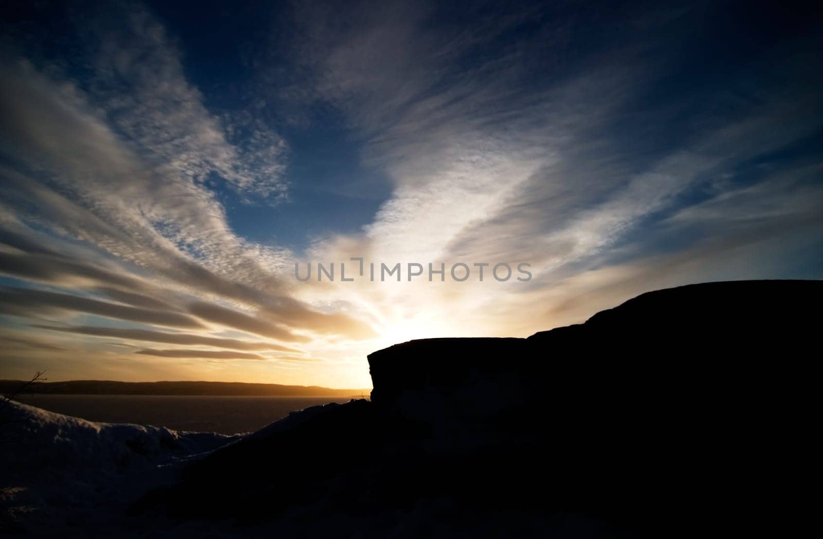 Rock and Ocean Sunset