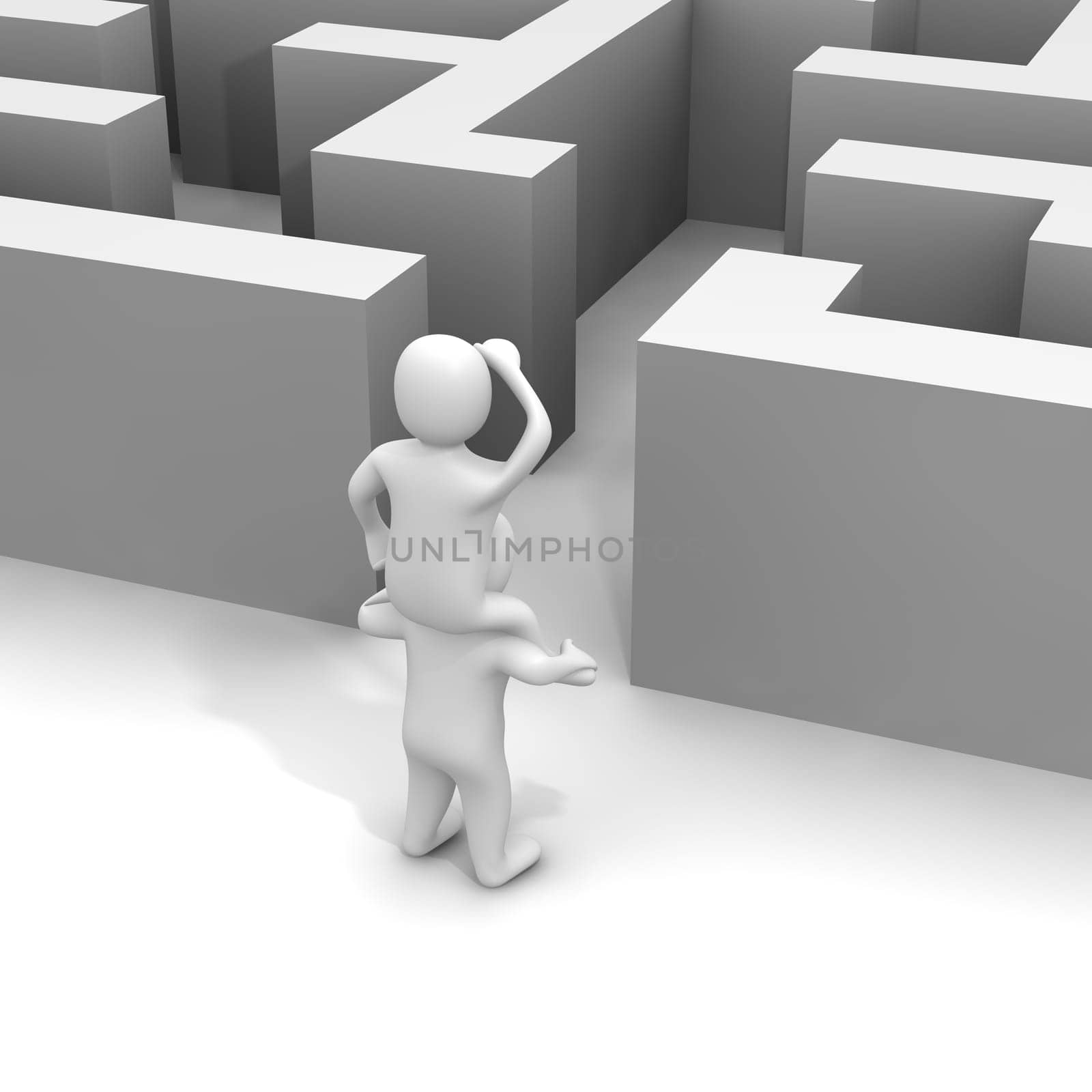 Finding path through labyrinth