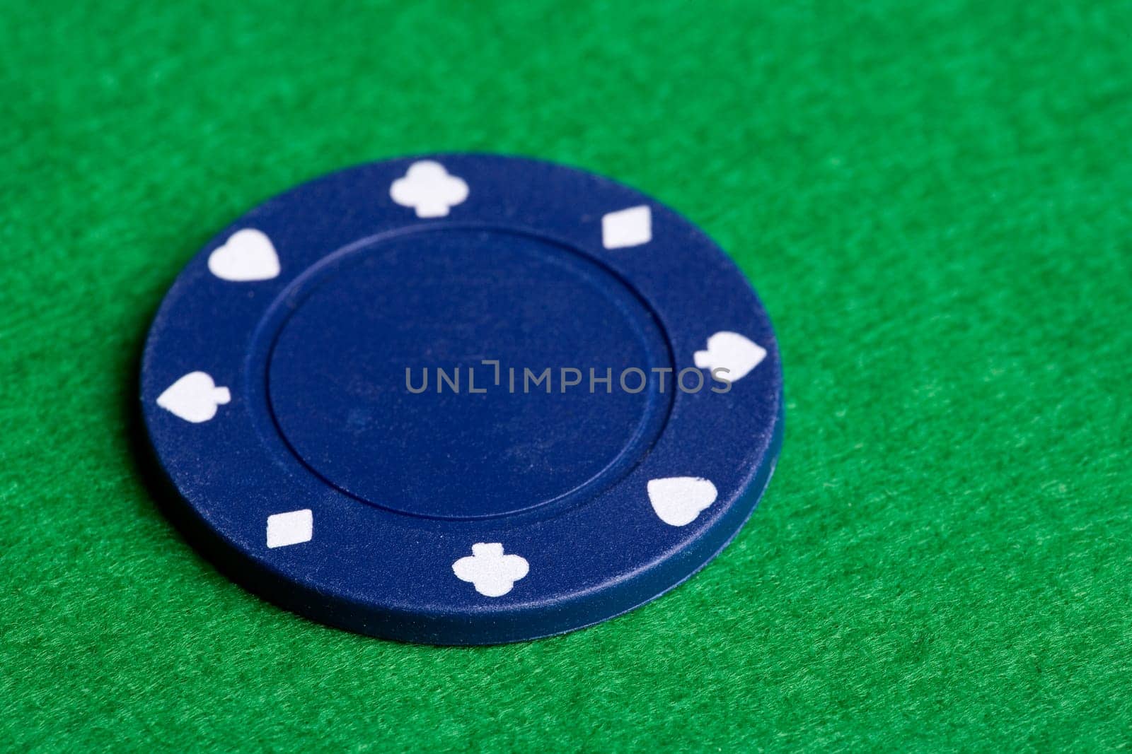 Blue Poker Chip