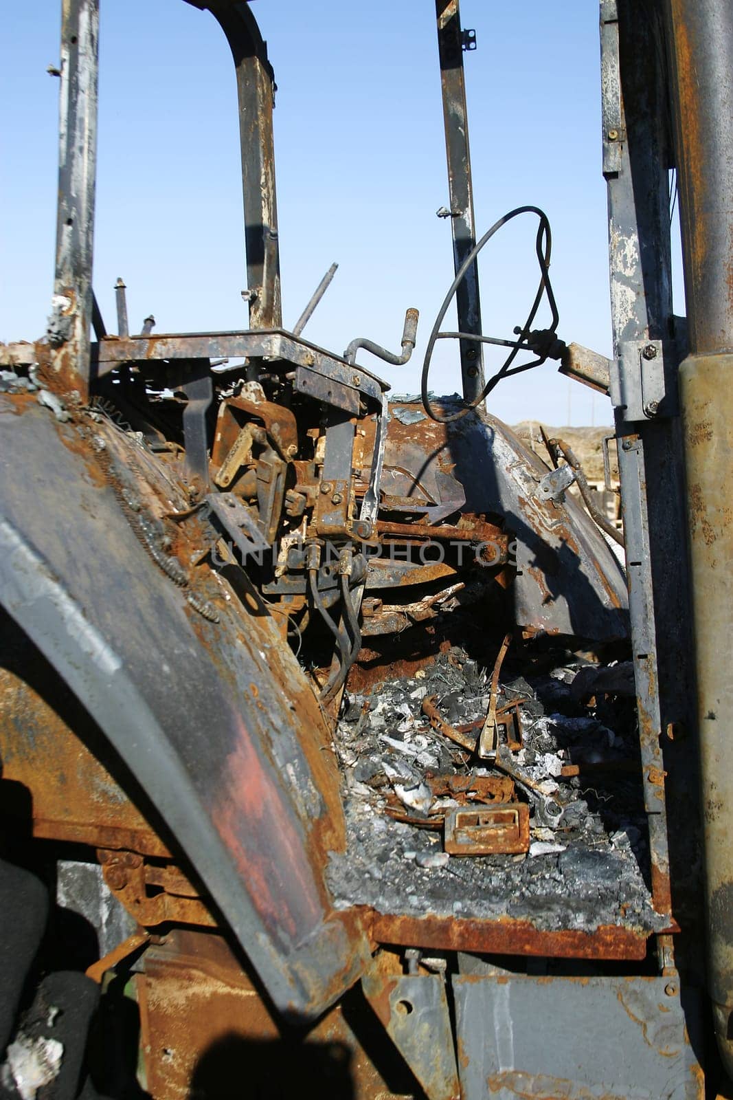 Burned Tractor Detail