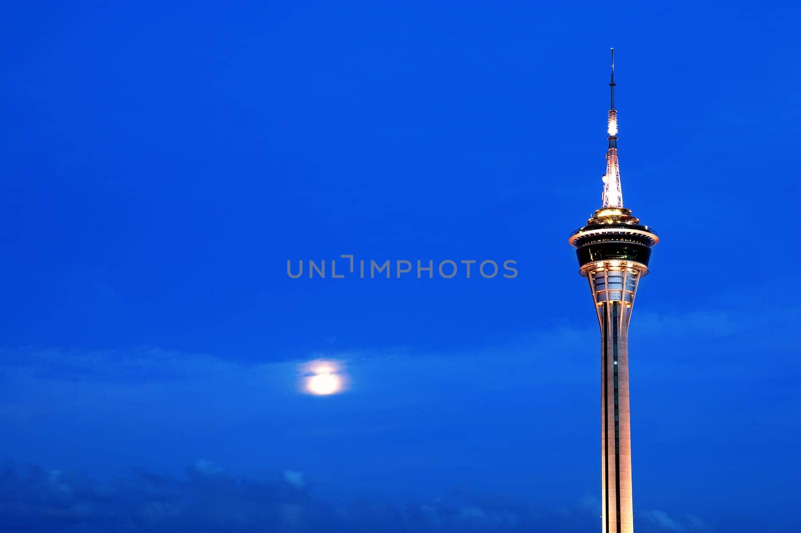 Top of tower over sky
