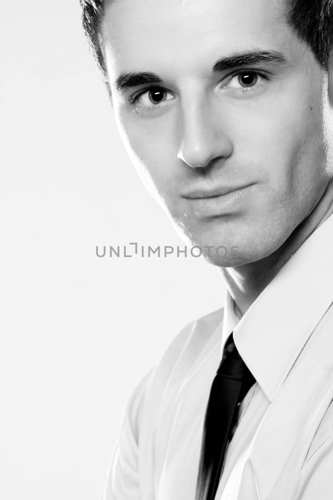 Corporate Man Closeup in Monotone