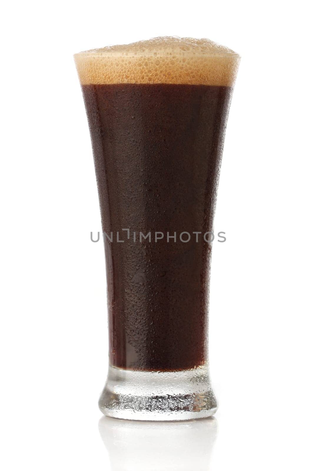 Cold Stout beer glass isolated